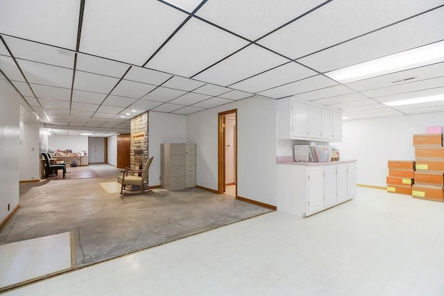 18209 E Moorland St, Pleasant Hill, MO 64080 - basement with baseboards and a paneled ceiling