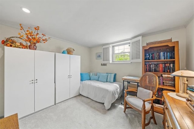 5137 W 75th St, Prairie Village, KS 66208 - bedroom featuring light colored carpet and crown molding