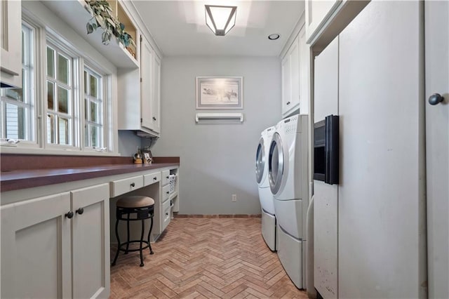 12635 W 183rd St, Overland Park, KS 66013 - washroom with washer and clothes dryer and cabinet space