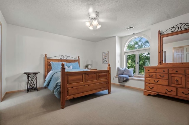 12635 W 183rd St, Overland Park, KS 66013 - bedroom with carpet floors, a textured ceiling, and ceiling fan