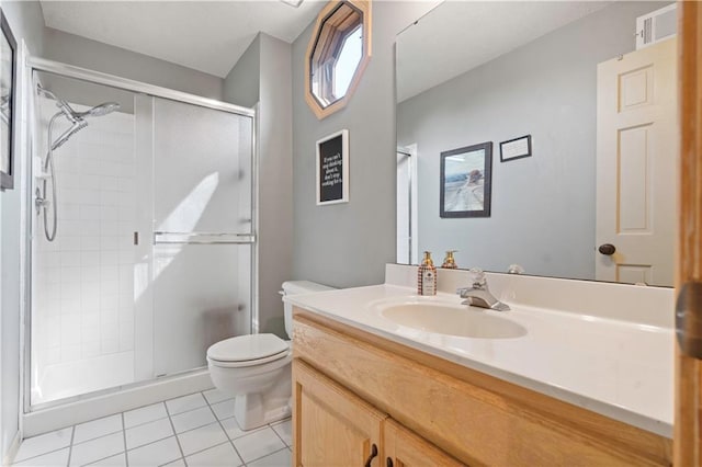 12635 W 183rd St, Overland Park, KS 66013 - bathroom featuring tile patterned flooring, vanity, and a stall shower