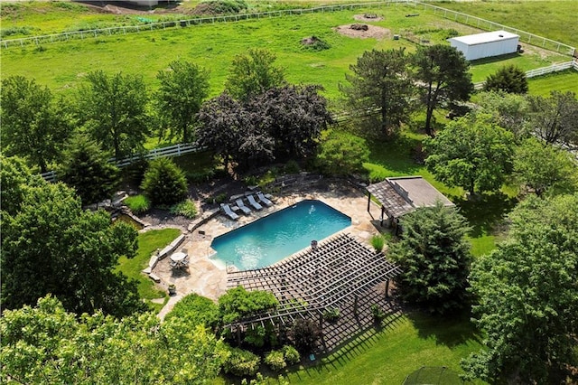 12635 W 183rd St, Overland Park, KS 66013 - overview of rural landscape with a pool area and agricultural land