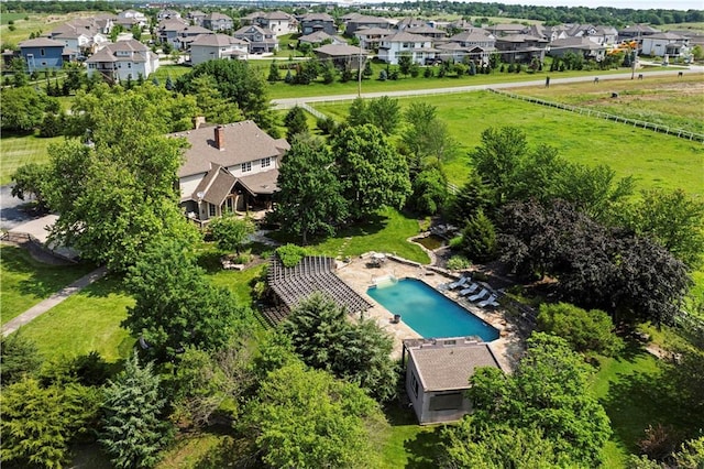12635 W 183rd St, Overland Park, KS 66013 - aerial view of residential area featuring a pool