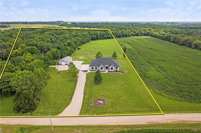 6417 County Road 10508th Rd, Rich Hill, MO 64779 - view of rural area with property parcel outlined