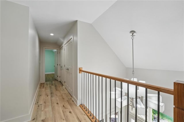 6112 N Mattox Rd, Kansas City, MO 64151 - corridor featuring light wood-style flooring and recessed lighting