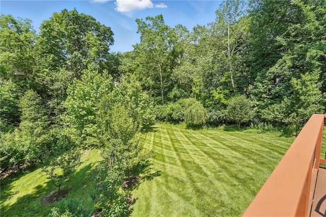 6112 N Mattox Rd, Kansas City, MO 64151 - view of green lawn featuring a view of trees
