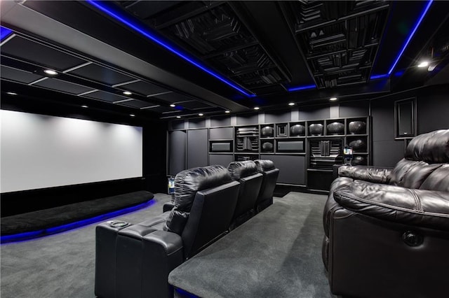 6112 N Mattox Rd, Kansas City, MO 64151 - home theater room with carpet flooring