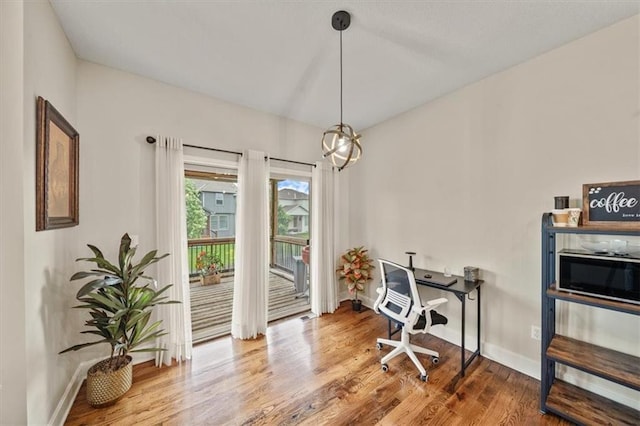 18783 W 165th St, Olathe, KS 66062 - office area with wood finished floors and baseboards