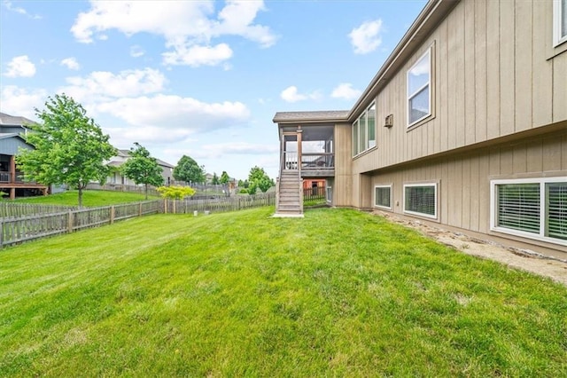 18783 W 165th St, Olathe, KS 66062 - view of yard featuring stairs and a sunroom