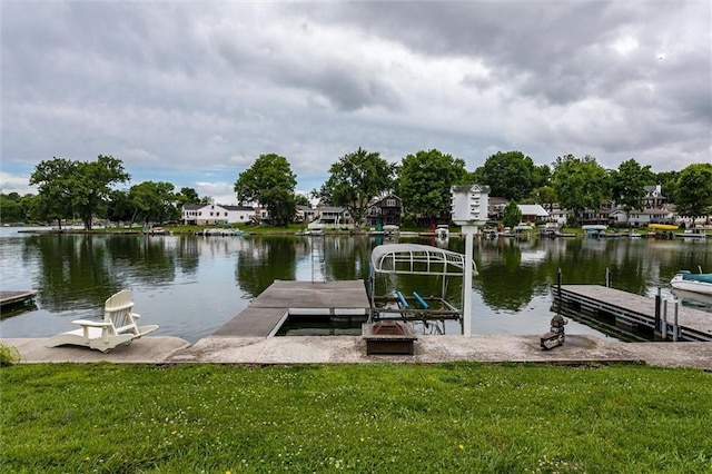 11 Dockside Dr, Lake Tapawingo, MO 64015 - dock area with a water view and a yard