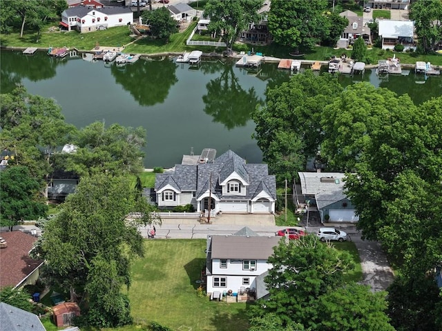 11 Dockside Dr, Lake Tapawingo, MO 64015 - aerial view of residential area featuring a large body of water
