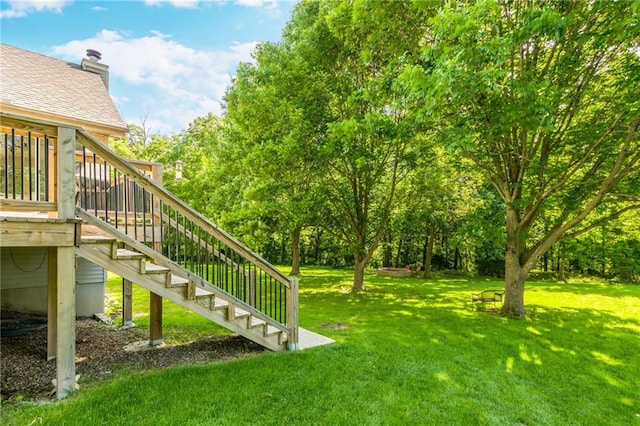503 Amesbury Dr, Smithville, MO 64089 - view of grassy yard with stairs
