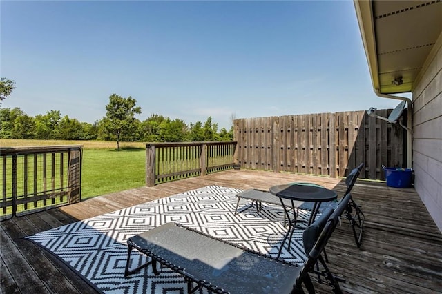 2450 Labette Rd, Ottawa, KS 66067 - deck featuring a yard