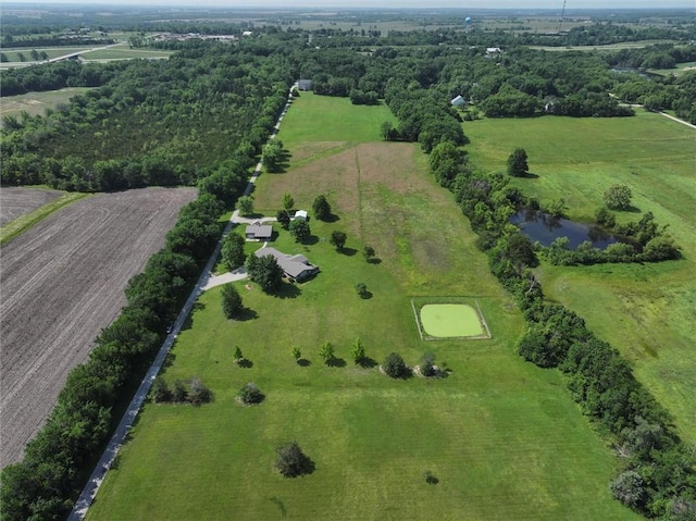 2450 Labette Rd, Ottawa, KS 66067 - aerial overview of property's location featuring rural landscape