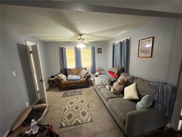 2122 S Scott Ave, Independence, MO 64052 - living room with carpet floors and a ceiling fan