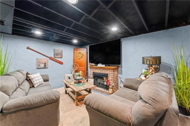 505 S Magdalena St, Concordia, MO 64020 - living area with a brick fireplace
