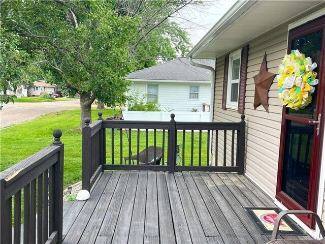 505 S Magdalena St, Concordia, MO 64020 - deck featuring a lawn