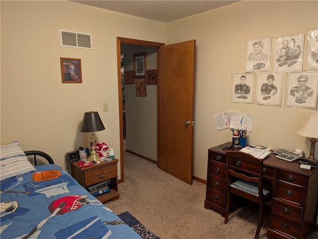 413 Quail Trl, Warrensburg, MO 64093 - carpeted bedroom featuring a textured ceiling