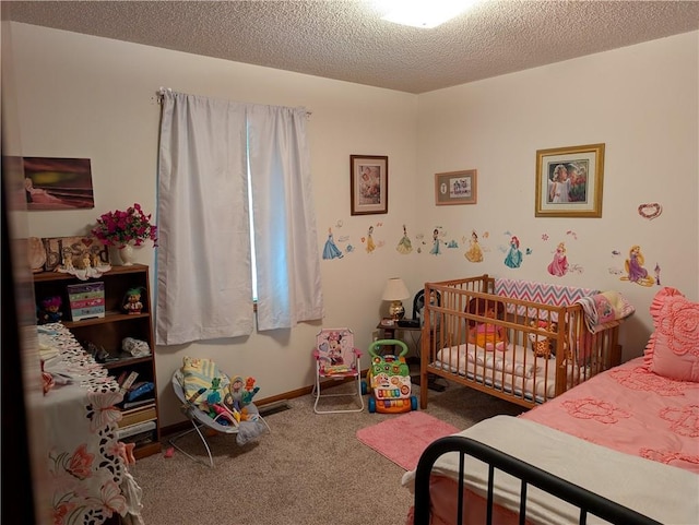 413 Quail Trl, Warrensburg, MO 64093 - carpeted bedroom featuring a textured ceiling and baseboards