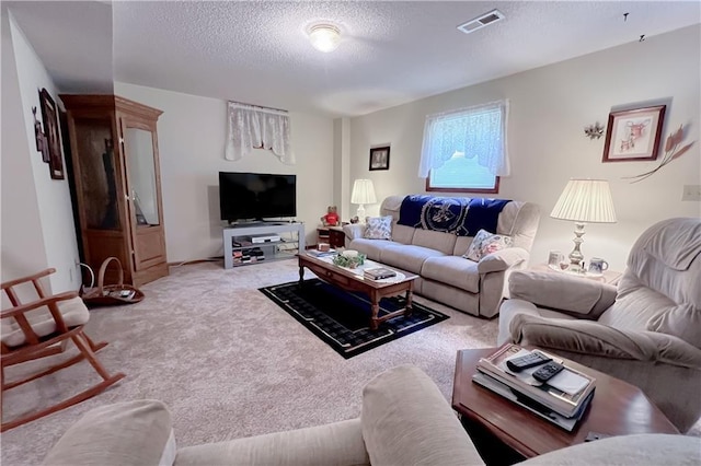 413 Quail Trl, Warrensburg, MO 64093 - carpeted living area with a textured ceiling