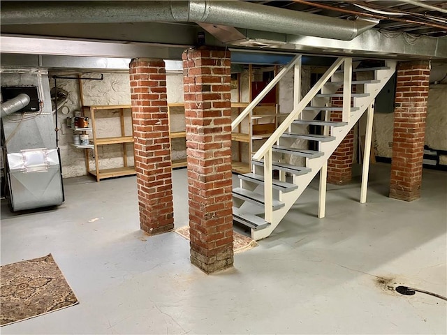 207 W 66th St, Kansas City, MO 64113 - unfinished basement with stairs
