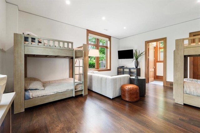 2720 Verona Cir, Mission Hills, KS 66208 - bedroom featuring wood finished floors and recessed lighting