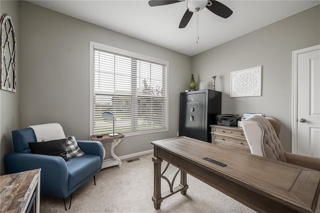 14168 Nicollete Ct, Basehor, KS 66007 - office space with light colored carpet and ceiling fan