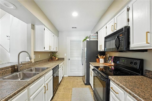 11134 Nieman Rd Unit 201, Overland Park, KS 66210 - kitchen with black appliances, white cabinets, and recessed lighting