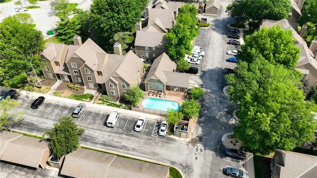 11134 Nieman Rd Unit 201, Overland Park, KS 66210 - aerial perspective of suburban area with a pool area