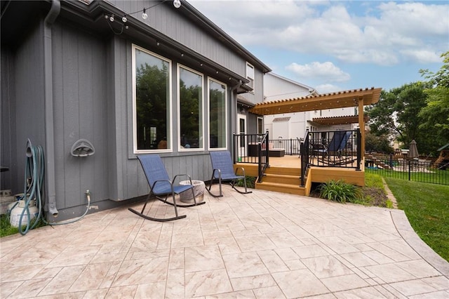 22833 W 44th St, Shawnee, KS 66226 - view of patio with a wooden deck