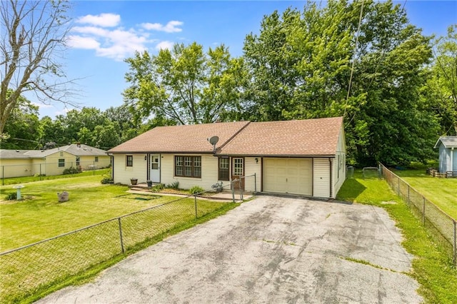 7306 N Holmes Ave, Gladstone, MO 64118 - view of front of home with asphalt driveway and an attached garage