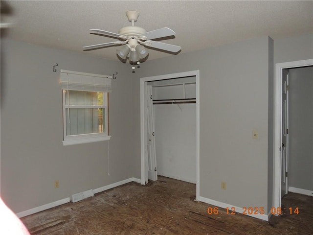 326 Virginia Rd, Excelsior Springs, MO 64024 - unfurnished bedroom featuring a closet and a ceiling fan
