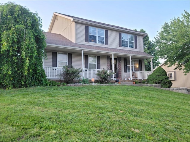 19400 E 13th St N, Independence, MO 64056 - view of front of property featuring a front lawn and covered porch