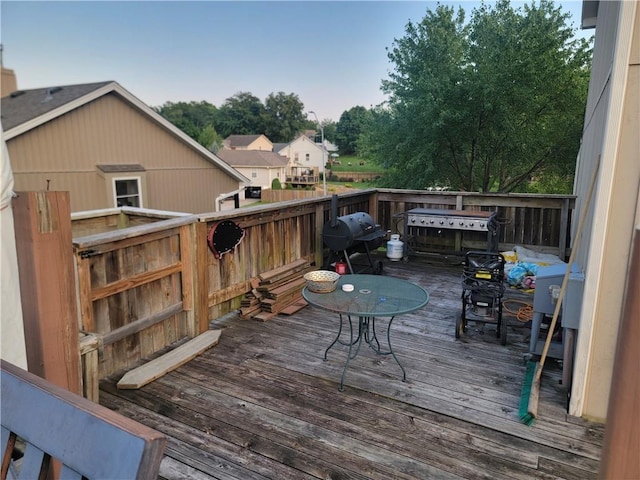 19400 E 13th St N, Independence, MO 64056 - wooden terrace with a grill