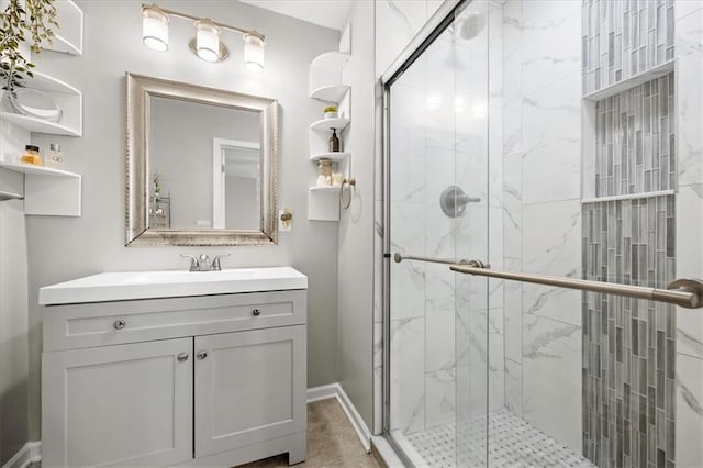 13500 Spring St, Grandview, MO 64030 - bathroom with a stall shower and vanity