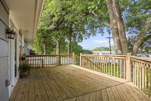 13500 Spring St, Grandview, MO 64030 - view of wooden terrace
