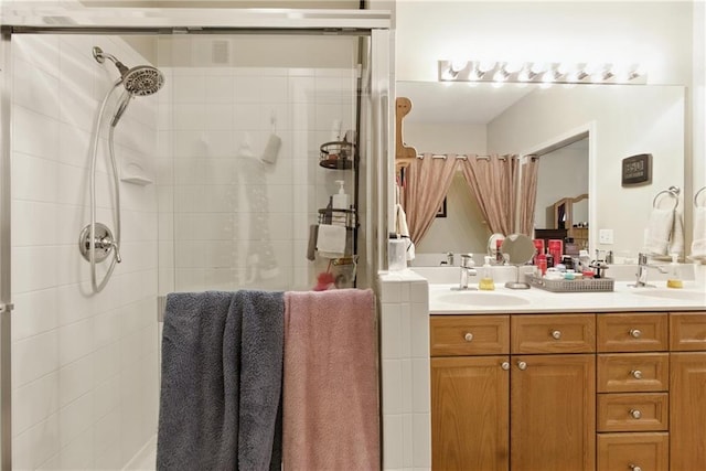 22802 W 72nd Ter, Shawnee, KS 66227 - full bathroom featuring a shower stall and double vanity