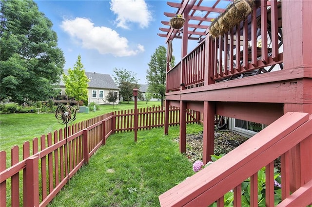 22802 W 72nd Ter, Shawnee, KS 66227 - view of yard with a wooden deck