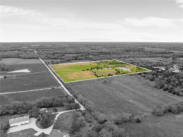 1077 N 150th Rd, Baldwin City, KS 66006 - aerial view of property's location featuring property boundaries highlighted