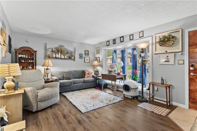 117 Ellison Way, Independence, MO 64050 - living area with wood finished floors and a textured ceiling