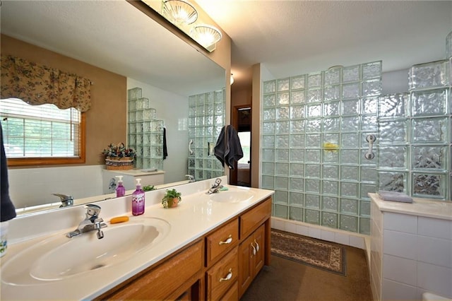 23800 Lucille Ln, Peculiar, MO 64078 - bathroom with double vanity and walk in shower