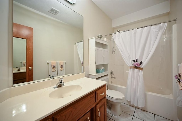 23800 Lucille Ln, Peculiar, MO 64078 - full bath with shower / bathtub combination with curtain, vanity, and tile patterned floors