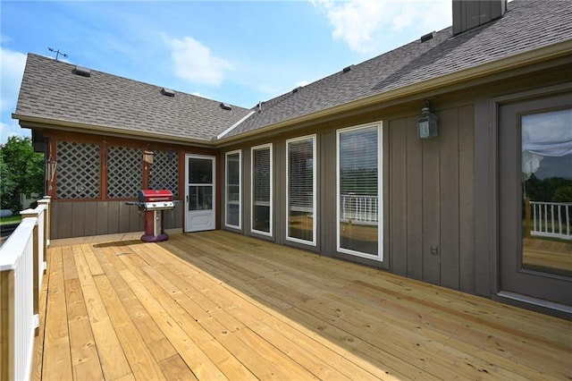 23800 Lucille Ln, Peculiar, MO 64078 - wooden terrace with grilling area