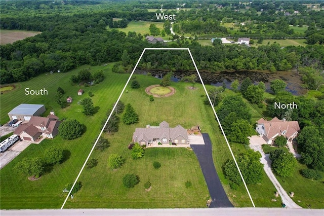 23800 Lucille Ln, Peculiar, MO 64078 - aerial overview of property's location with property parcel outlined