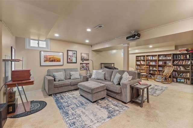 24137 W 57th Ter, Shawnee, KS 66226 - carpeted living area with recessed lighting