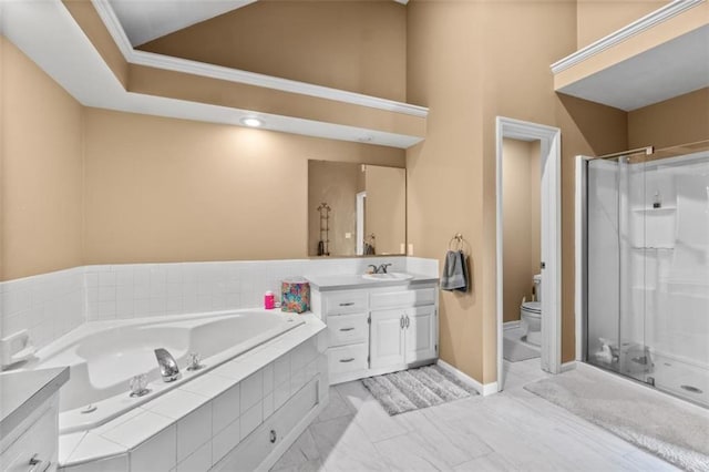 24137 W 57th Ter, Shawnee, KS 66226 - full bath featuring vanity, a stall shower, and a bath