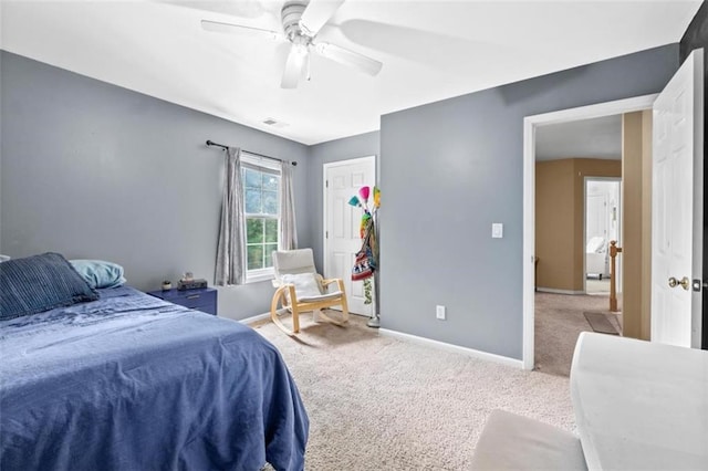 24137 W 57th Ter, Shawnee, KS 66226 - carpeted bedroom with baseboards and ceiling fan