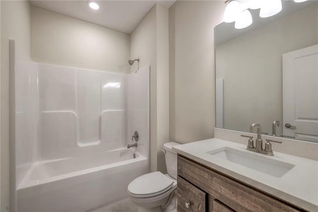 24110 W 95th St, Lenexa, KS 66227 - bathroom with vanity, shower / washtub combination, and recessed lighting