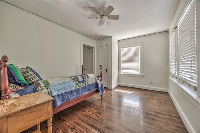 11 W 70th St, Kansas City, MO 64113 - bedroom featuring wood finished floors and ceiling fan