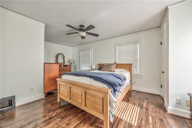 11 W 70th St, Kansas City, MO 64113 - bedroom with wood finished floors and a ceiling fan